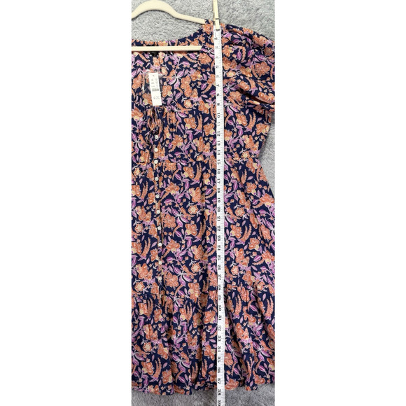 J. Crew Womens 2X Cotton‎ Voile Beach Dress Button Painted Block Print - Picture 5 of 10